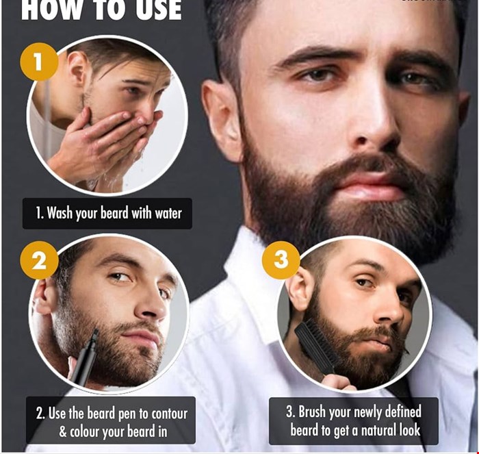  قلم هاشور حرفه ای ریش، مو و ابرو BEARD PEN