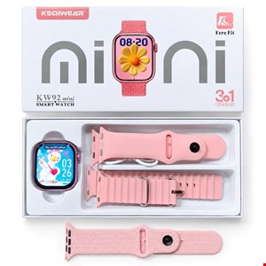 ساعت هوشمند زنانه مدل Kw92 mini همراه با سه بند